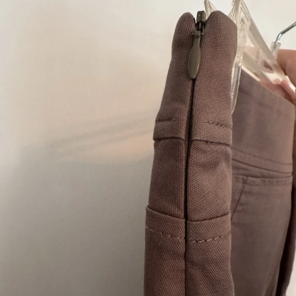 Vintage Doncaster Brown Pleated A-line Midi Skirt Size 6 Lagenlook  granola Core